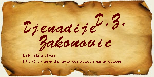 Đenadije Zakonović vizit kartica